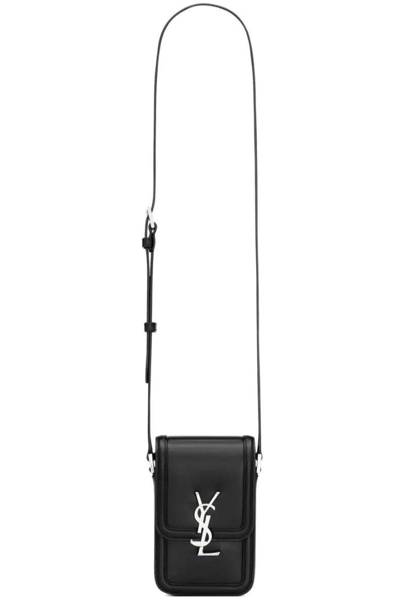 Saint Laurent Logo Plaque Foldover Top Phone Case – Cettire