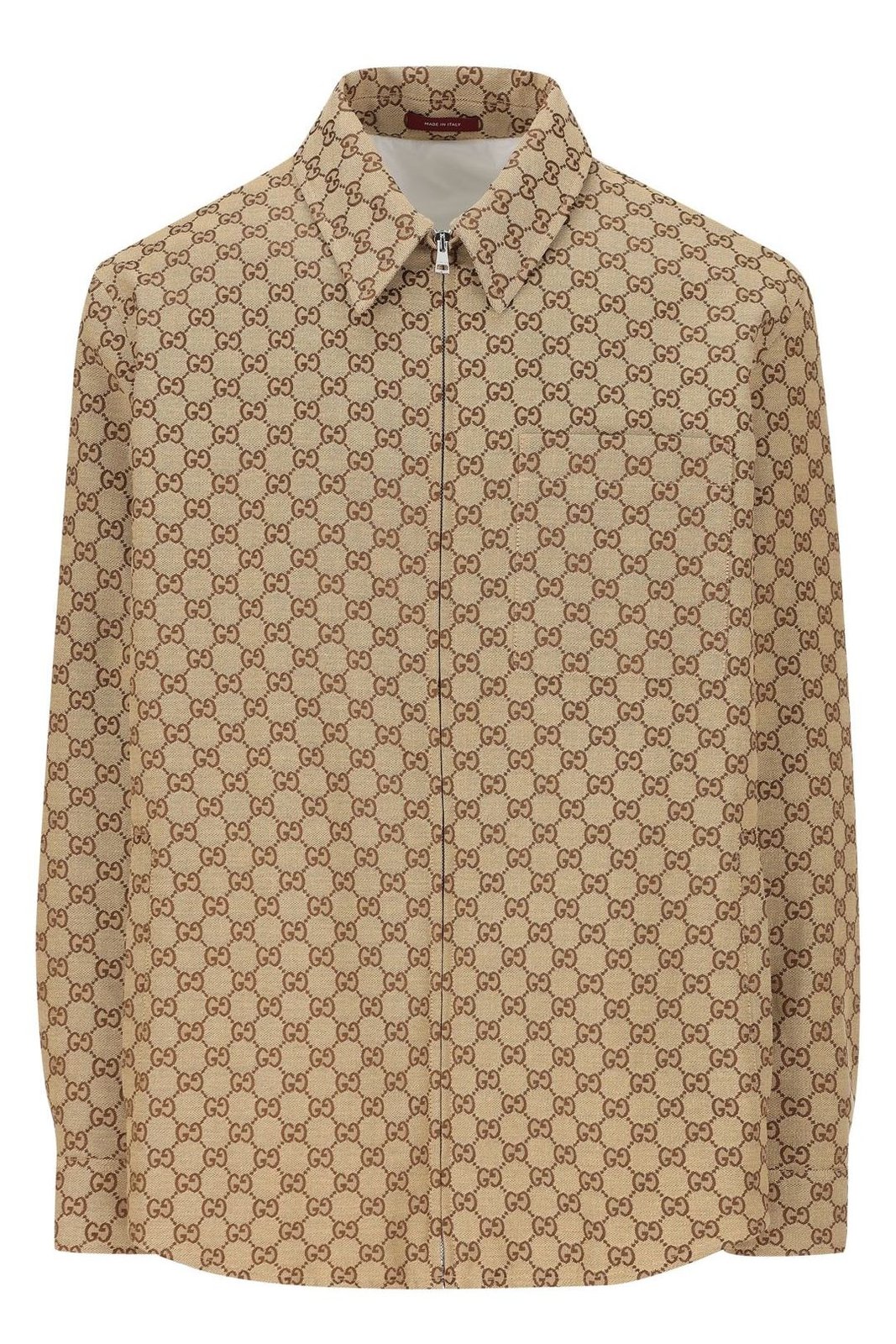 Gucci Monogrammed Collared Zip-Up Jacket
