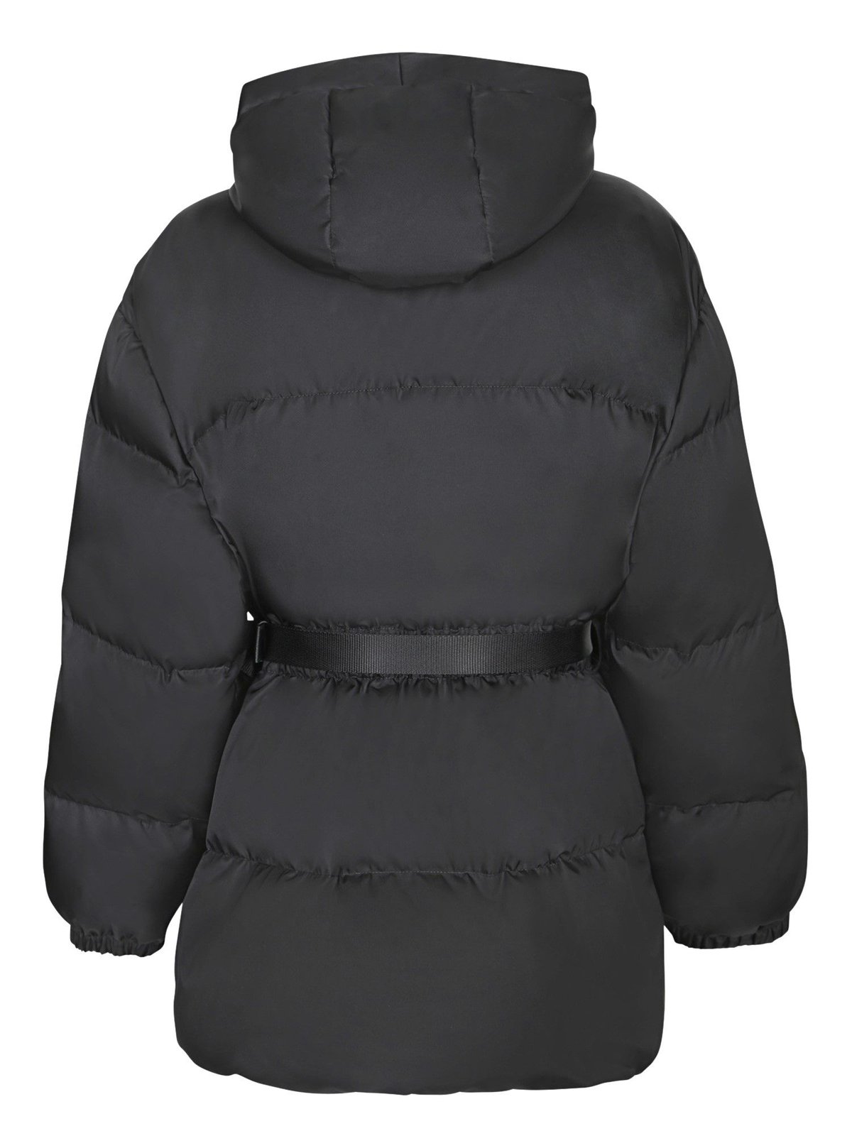 Prada Belted Hooded Down Jacket