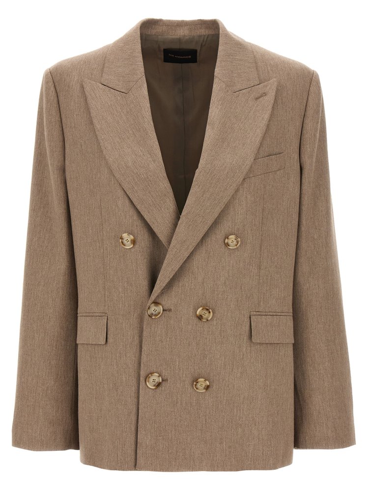 ジャケット THE ANDAMANE 'Pixie' blazer (T163007ATNV115 SANDMELANGE) The Andamane Pixie Button-Up Blazer – Cettire