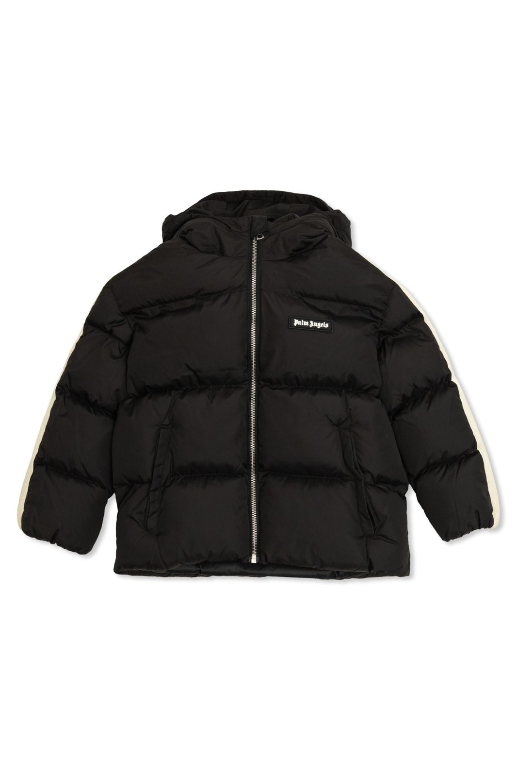 Palm Angels Kids Hooded Quilted Jacket