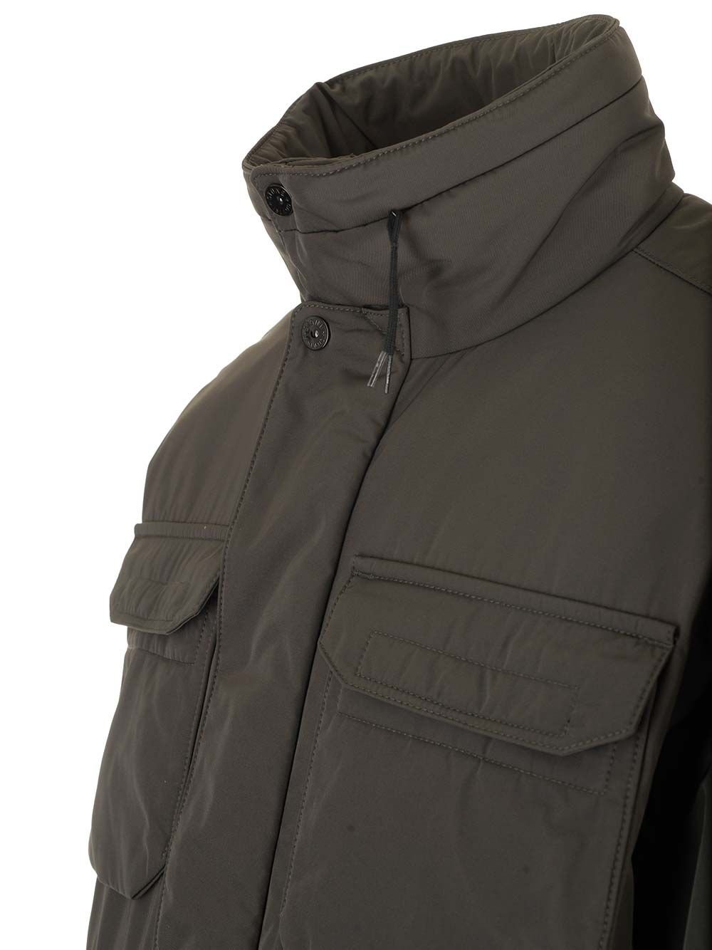 Stone Island Compass-Badge Funnel Neck Puffer Jacket