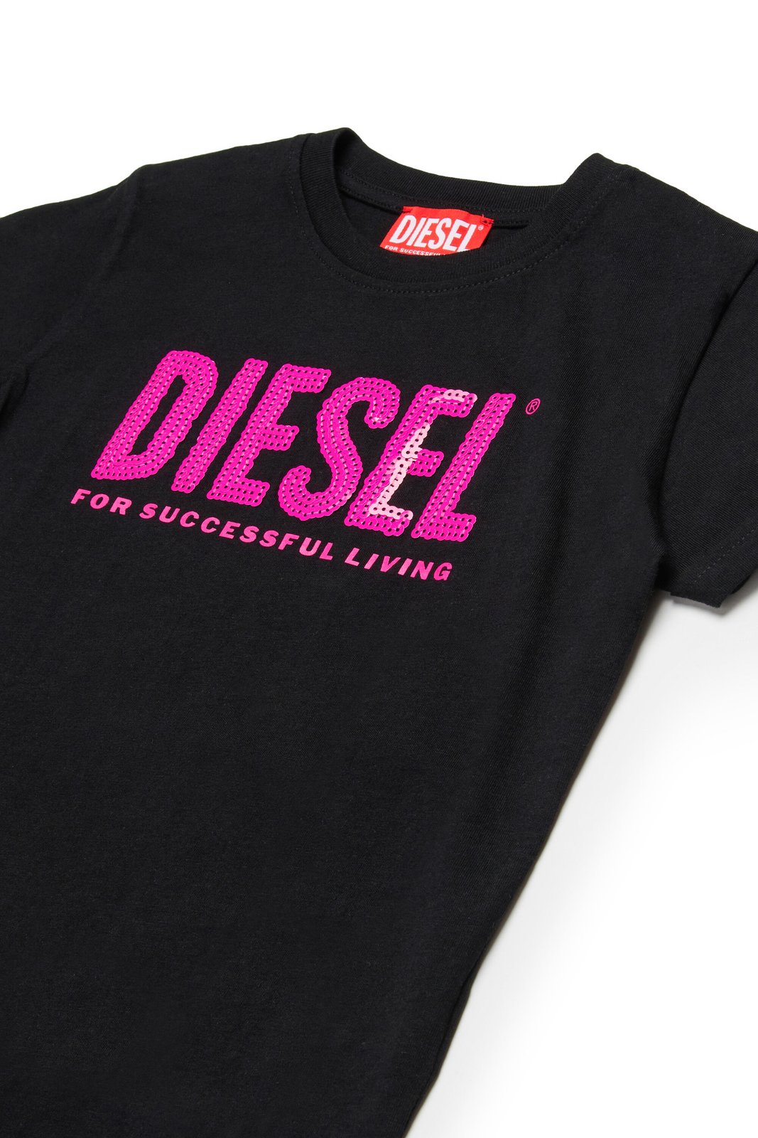 Diesel Kids Logo Printed Crewneck T-Shirt