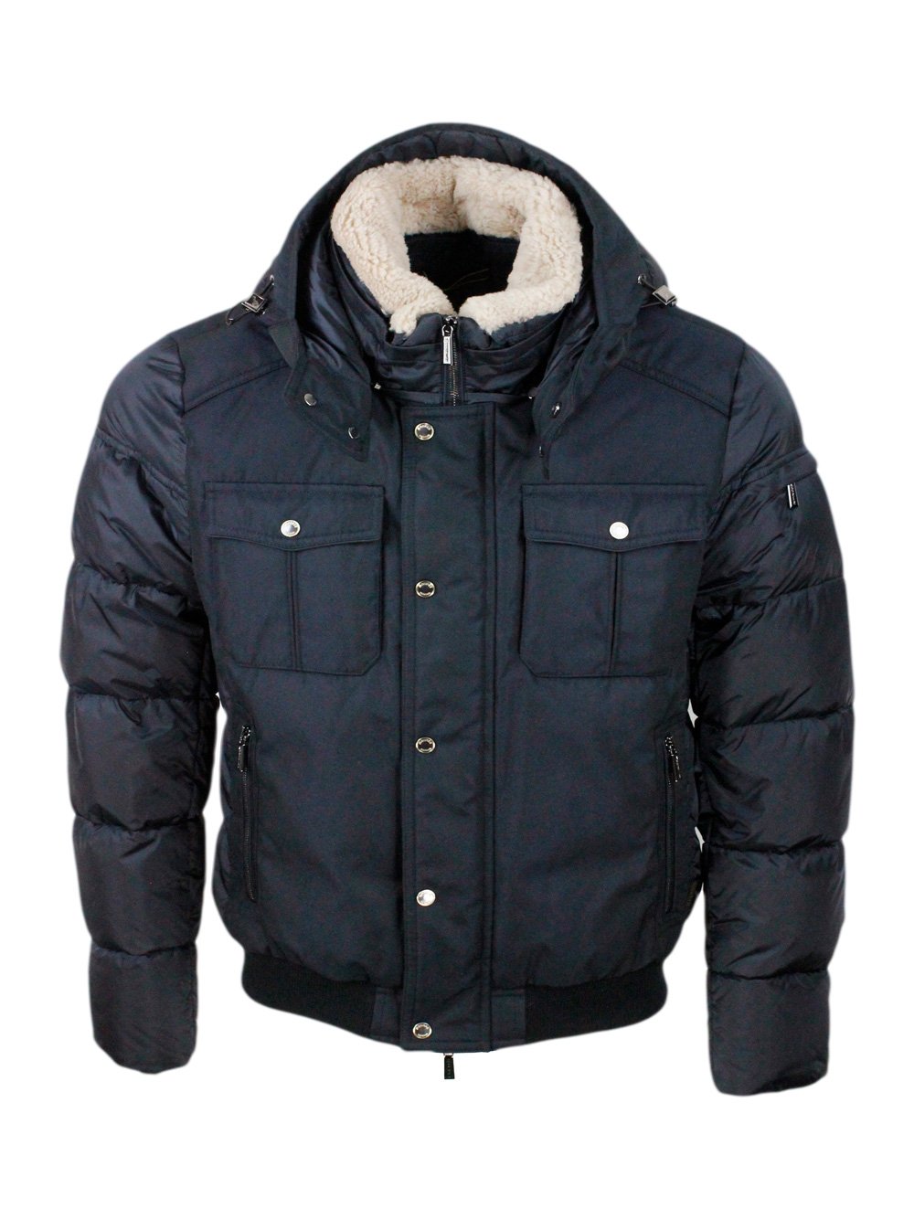 Moorer Zip-Up Drawstring Padded Down Jacket