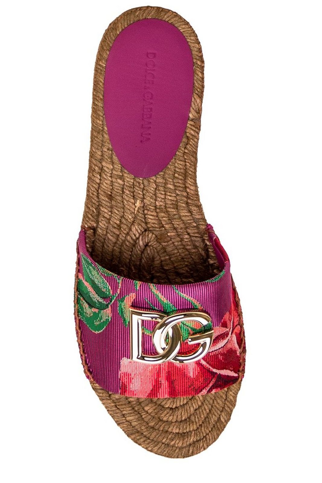 Dolce & Gabbana Logo-Plaque Floral Printed Slides – Cettire 