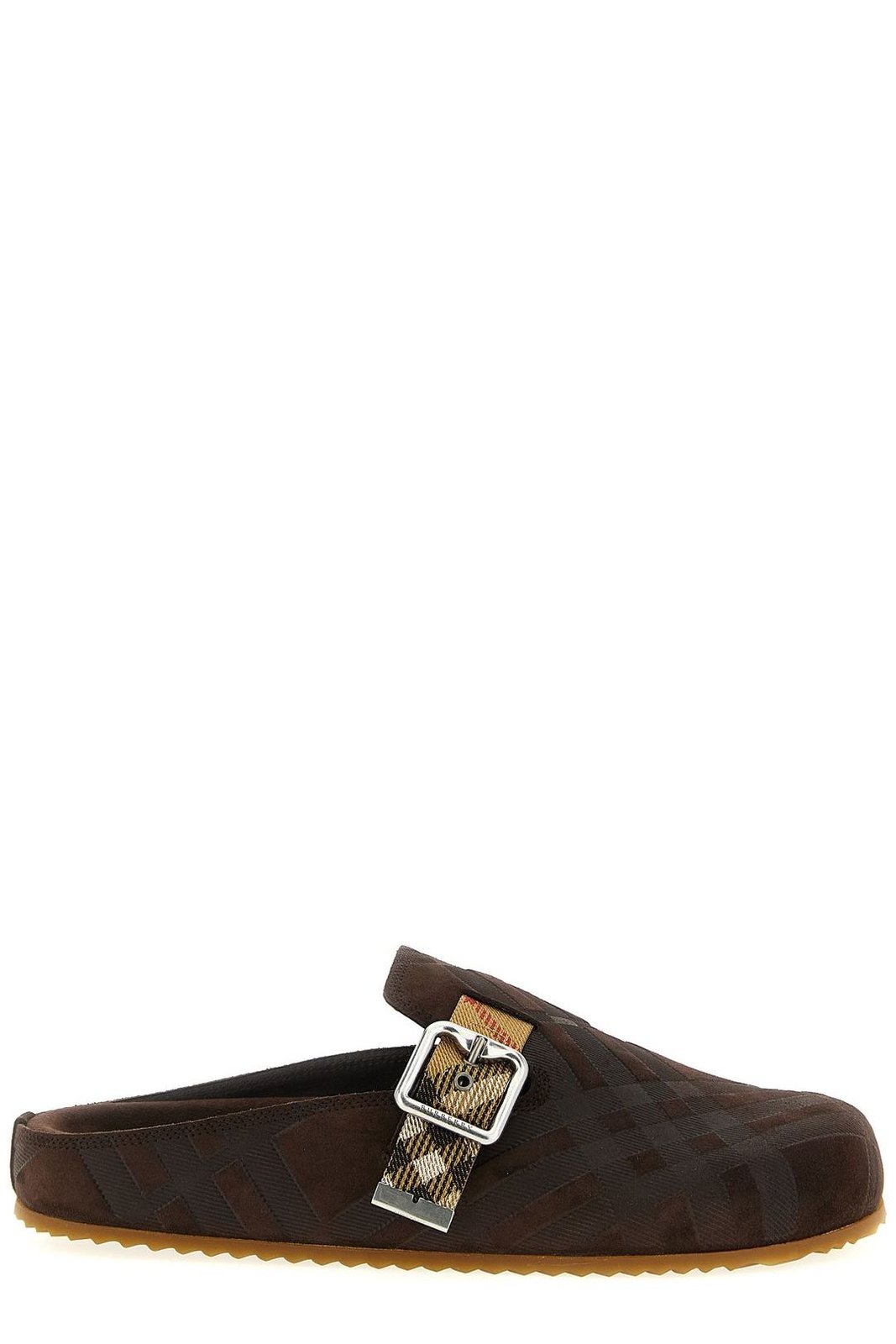 Burberry Checked Buckle Detailed Sabots