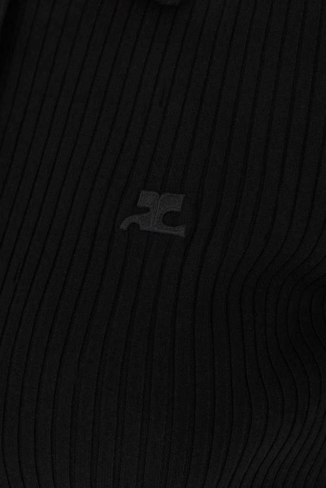 COURRÈGES 쿠레주 아이코닉 립 니트 폴로 셔츠
