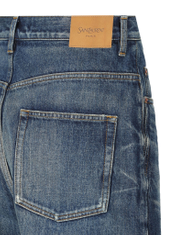 Saint Laurent High-Rise Straight Leg Jeans