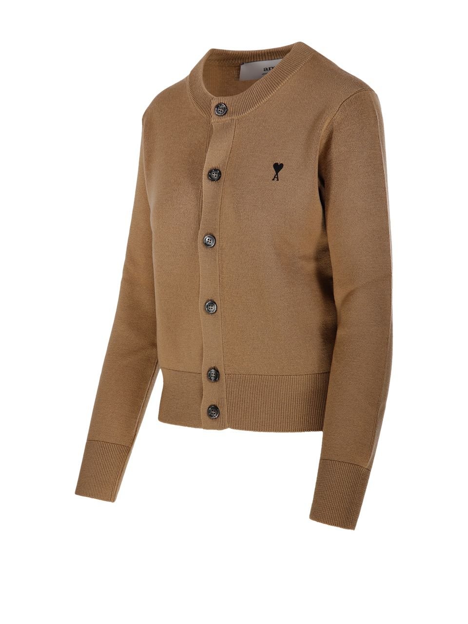 AMI Paris Ami de Coeur Embroidered Cardigan