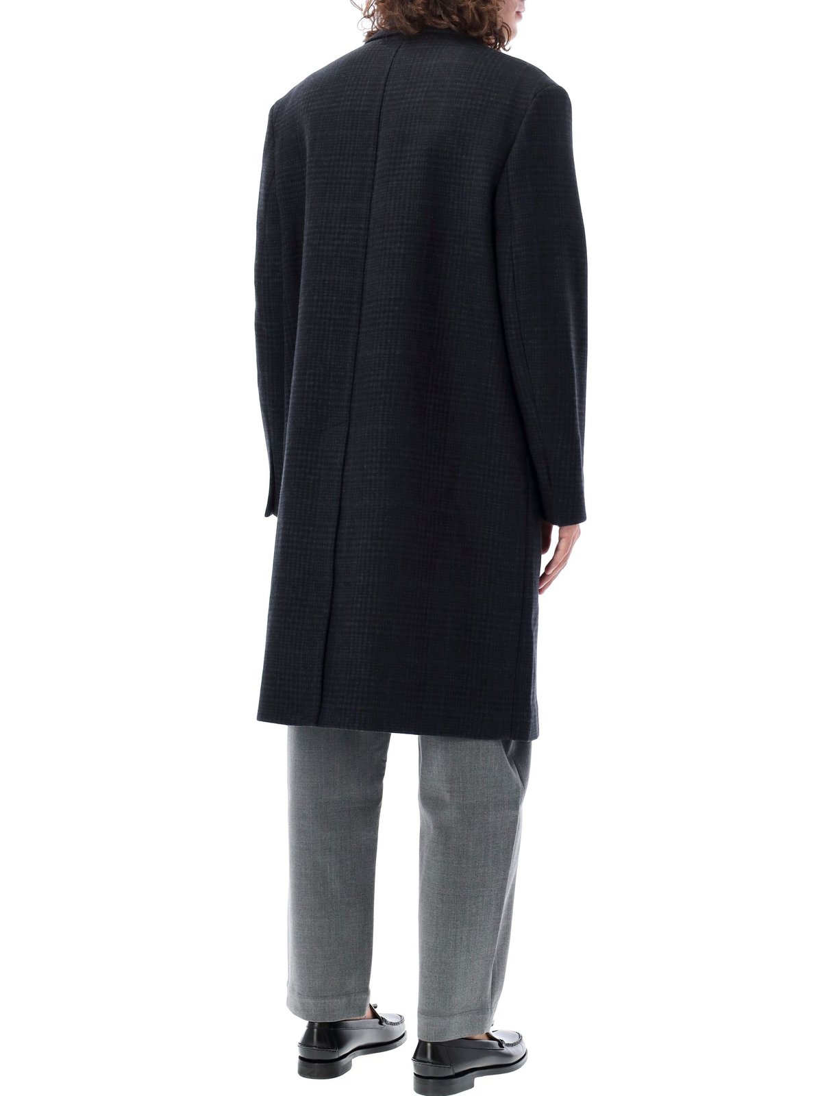 Studio Nicholson Brooke Checked Single-Breasted Coat