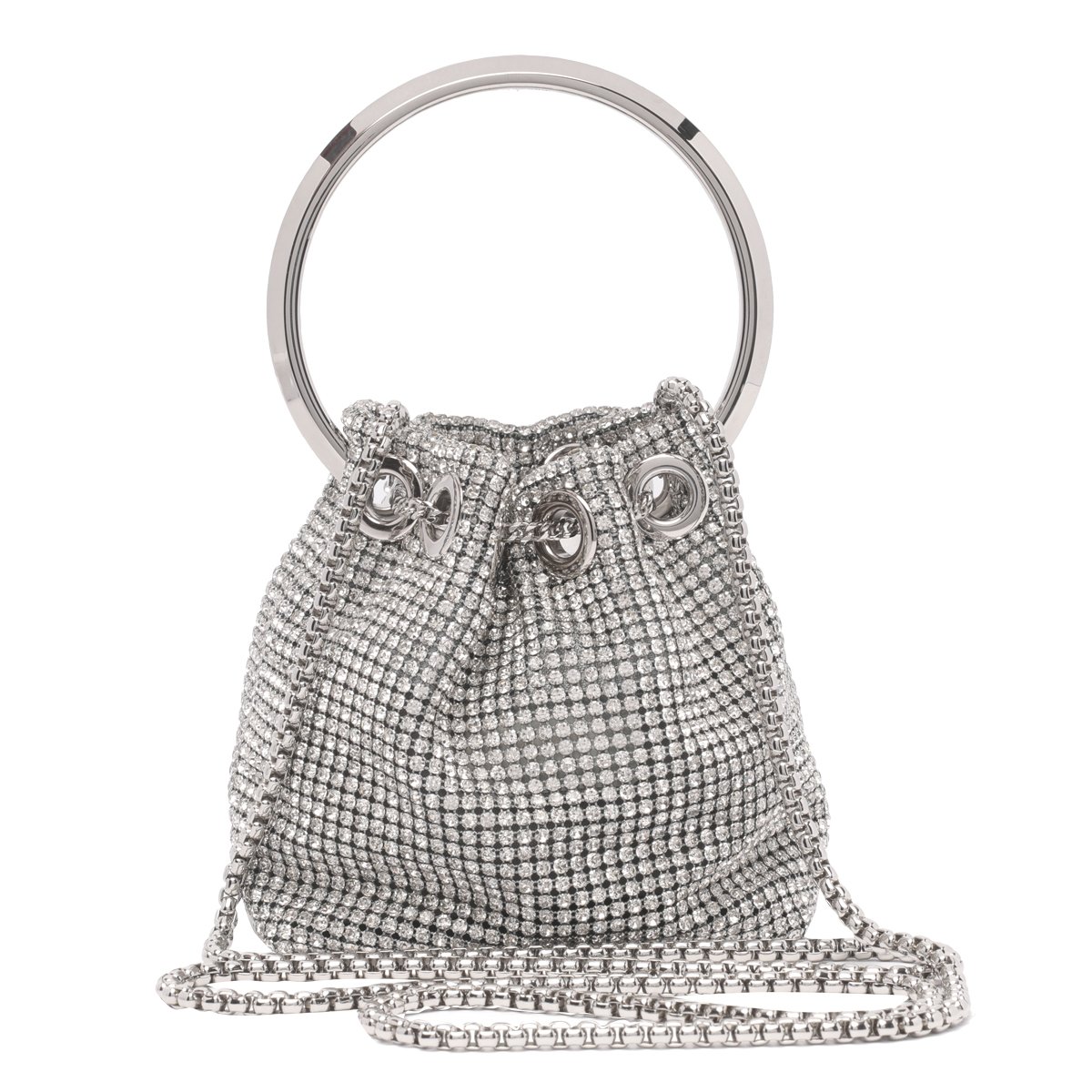 Jimmy Choo Embellished Drawstring Bucket Bag