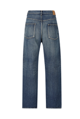 Saint Laurent High-Rise Straight Leg Jeans