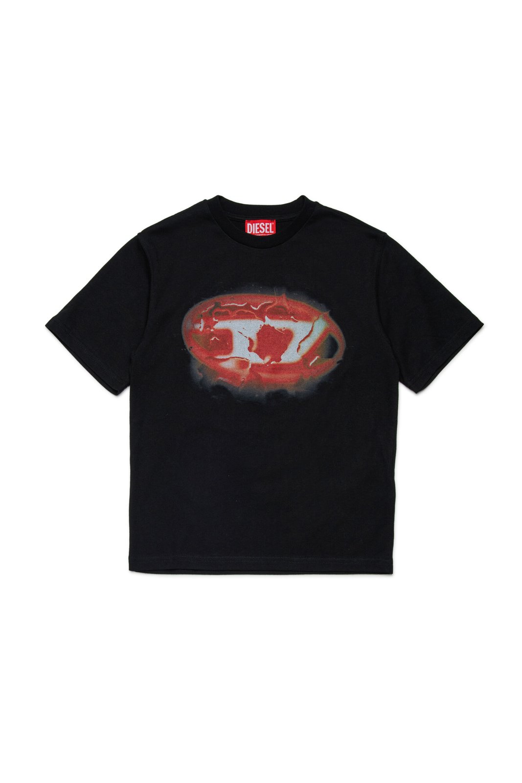 Diesel Kids Oval-D Logo Printed Crewneck T-Shirt