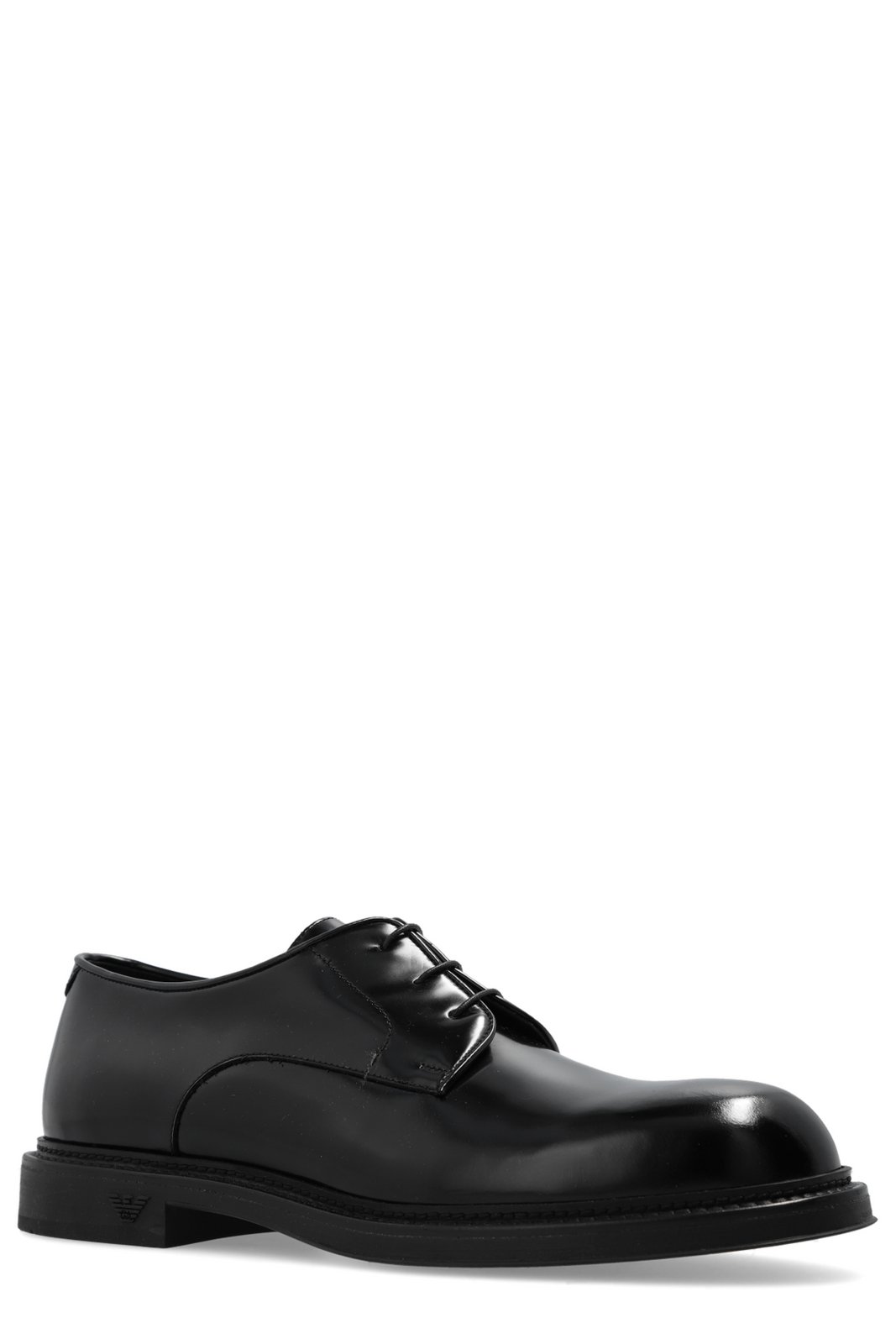 Shop Emporio Armani Panelled Derby Low-Top Shoes on Sale at