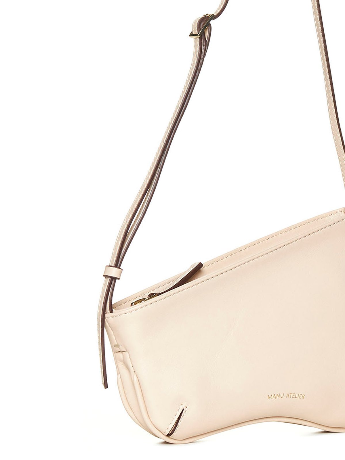 【MANU atelier】Mini Curve ショルダーバッグ アイボリー Manu Atelier Mini Curve Zipped Shoulder Bag – Cettire