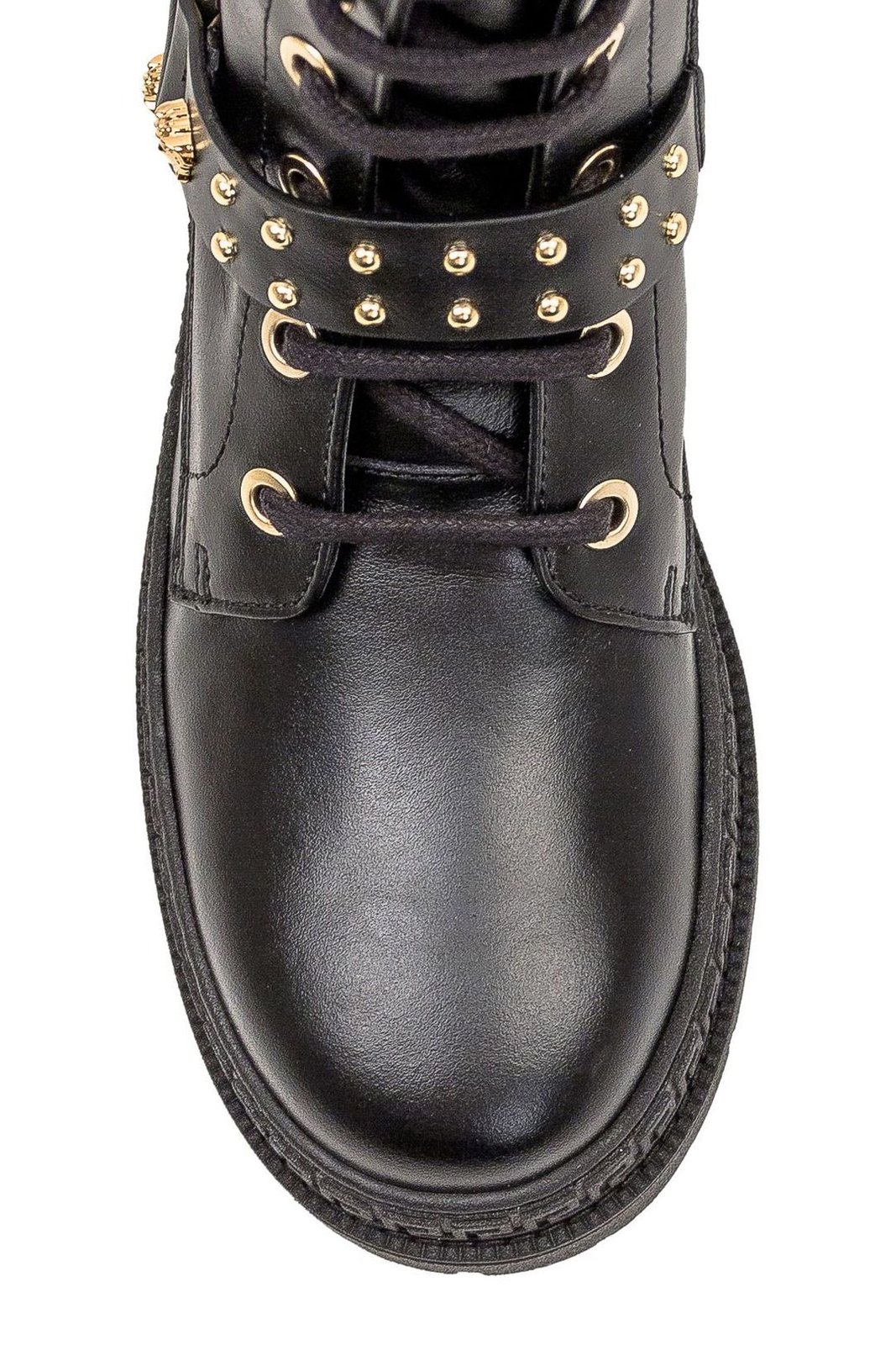 Versace Kids Medusa Round Toe Ankle Boots
