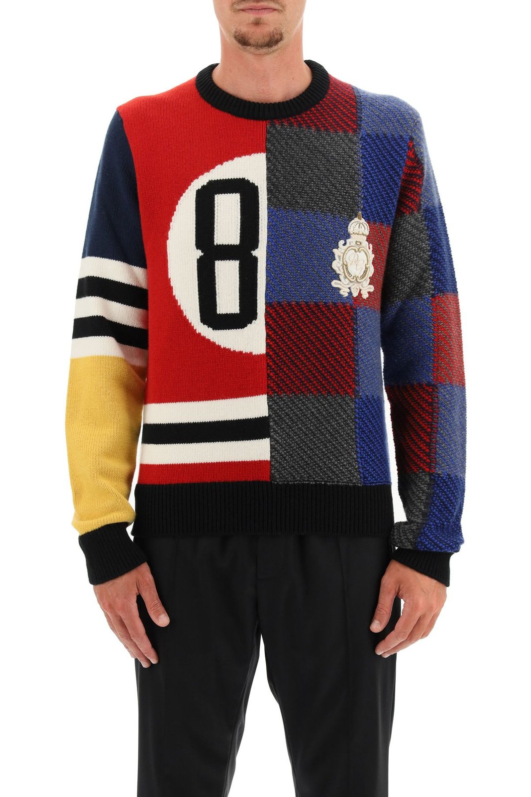 Dolce & Gabbana Colour Block Patchwork Jumper