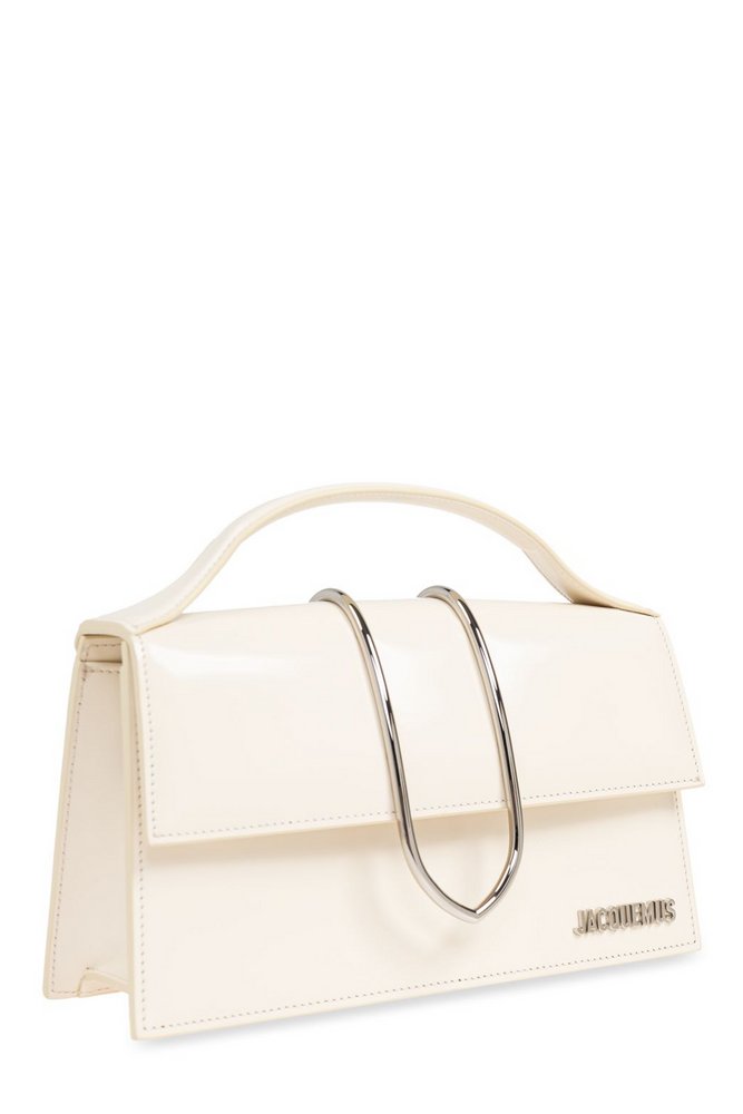 Jacquemus ラージ バンビーノ ロゴ プレート トートバッグ Jacquemus ラージ バンビーノ ロゴ プレート トートバッグ