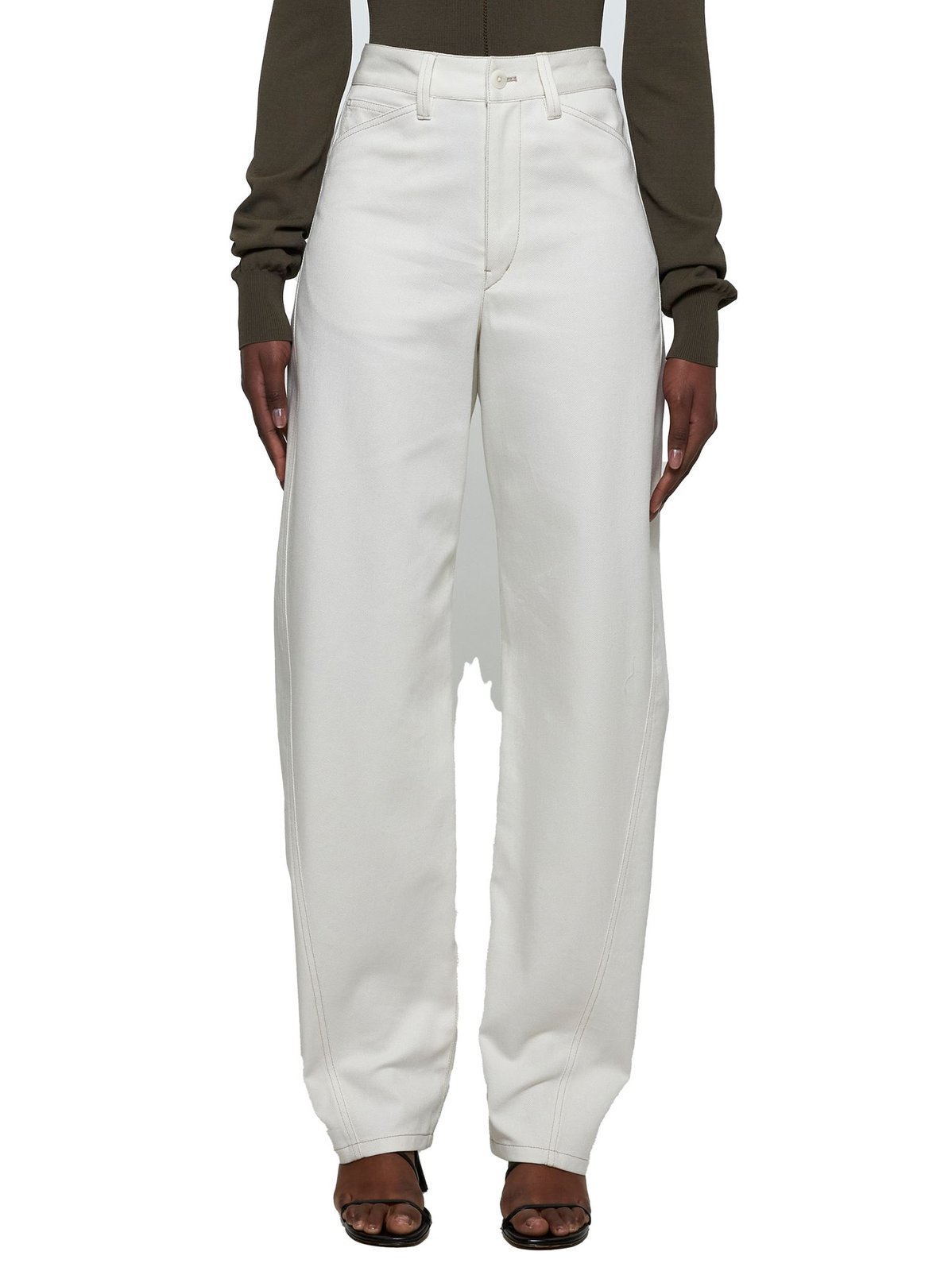 Lemaire Contrast Stitching Tapered Jeans