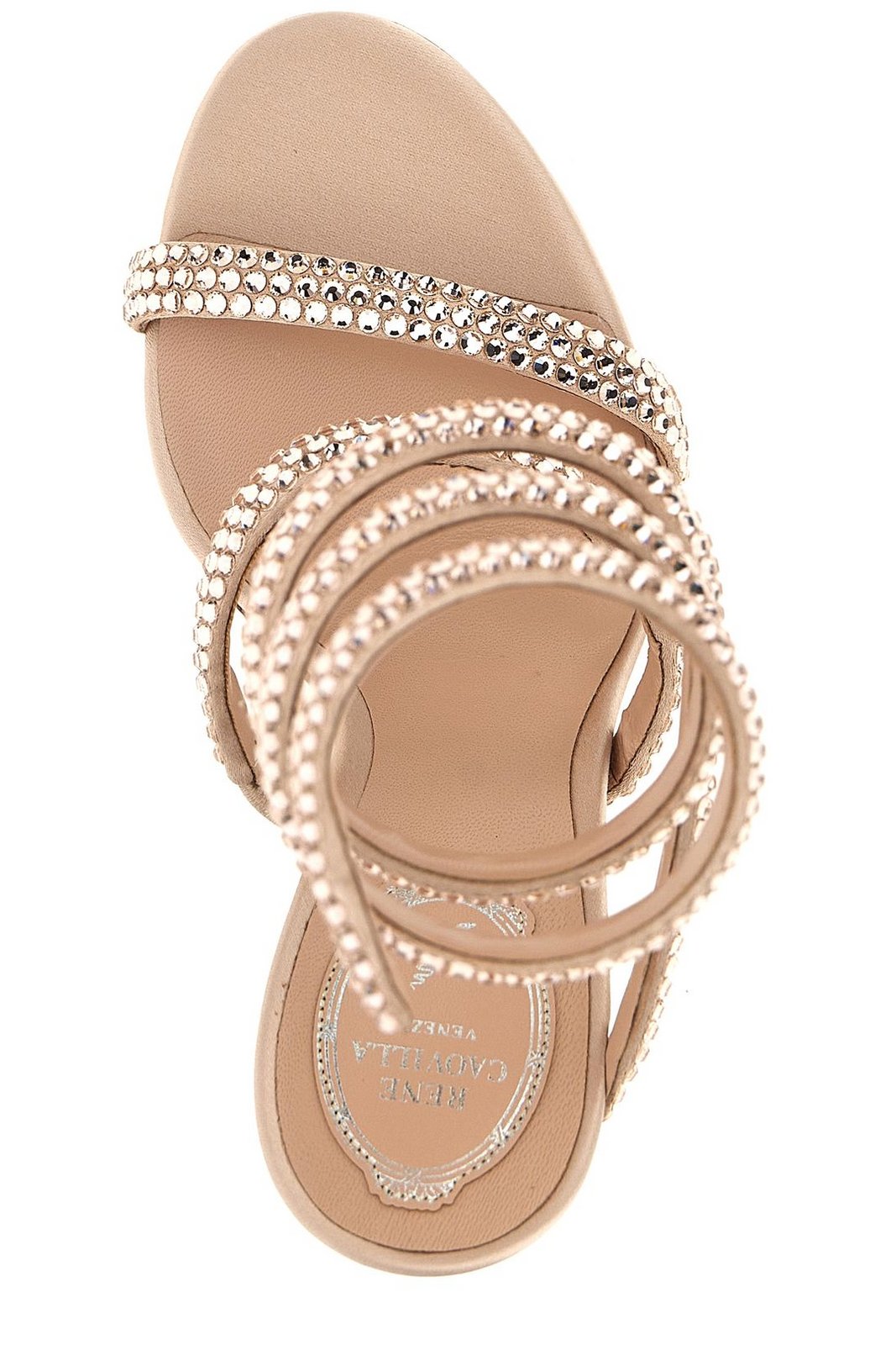 René Caovilla Cleo Embellished Open Toe Sandals