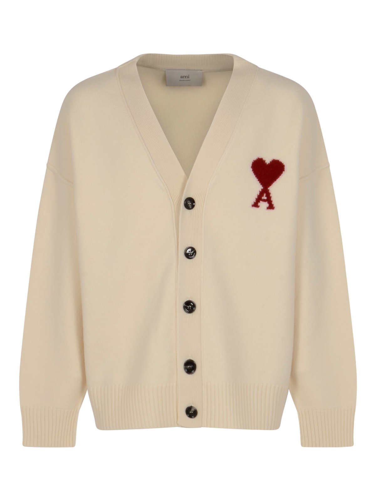 AMI Paris Ami De Coeur Knitted Cardigan