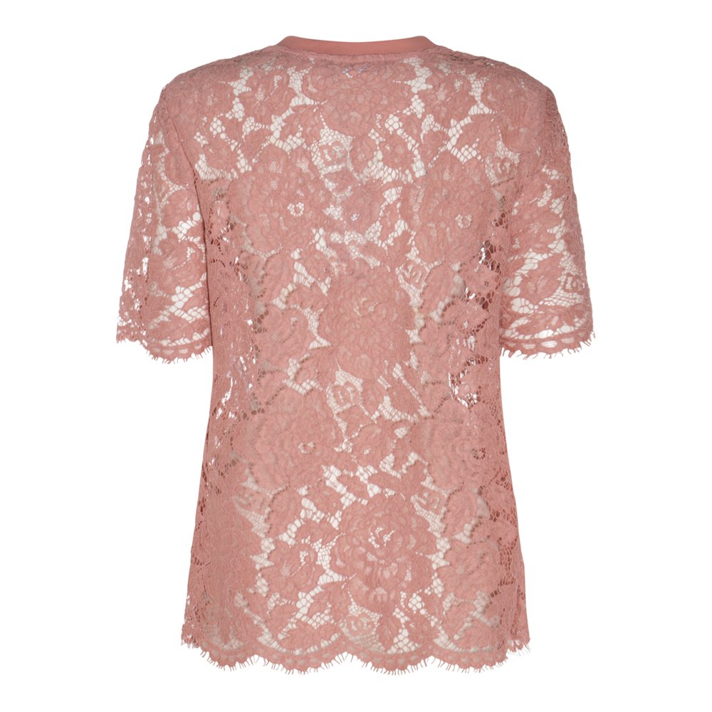 【SALE】SHORT-SLEEVED CORDONETTO LACE T-SHIRT Dolce & Gabbana Cordonetto Lace Short-Sleeves T-Shirt