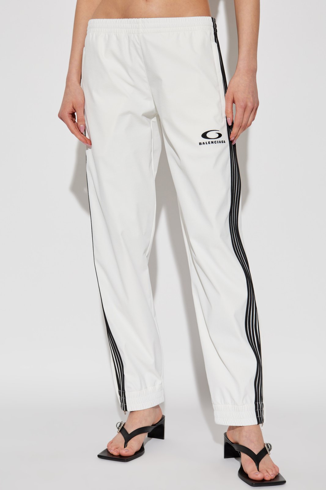 25ss balenciaga loop logo トラックパンツ Shop Balenciaga Loop Sports Logo Embroidered Track Pants on