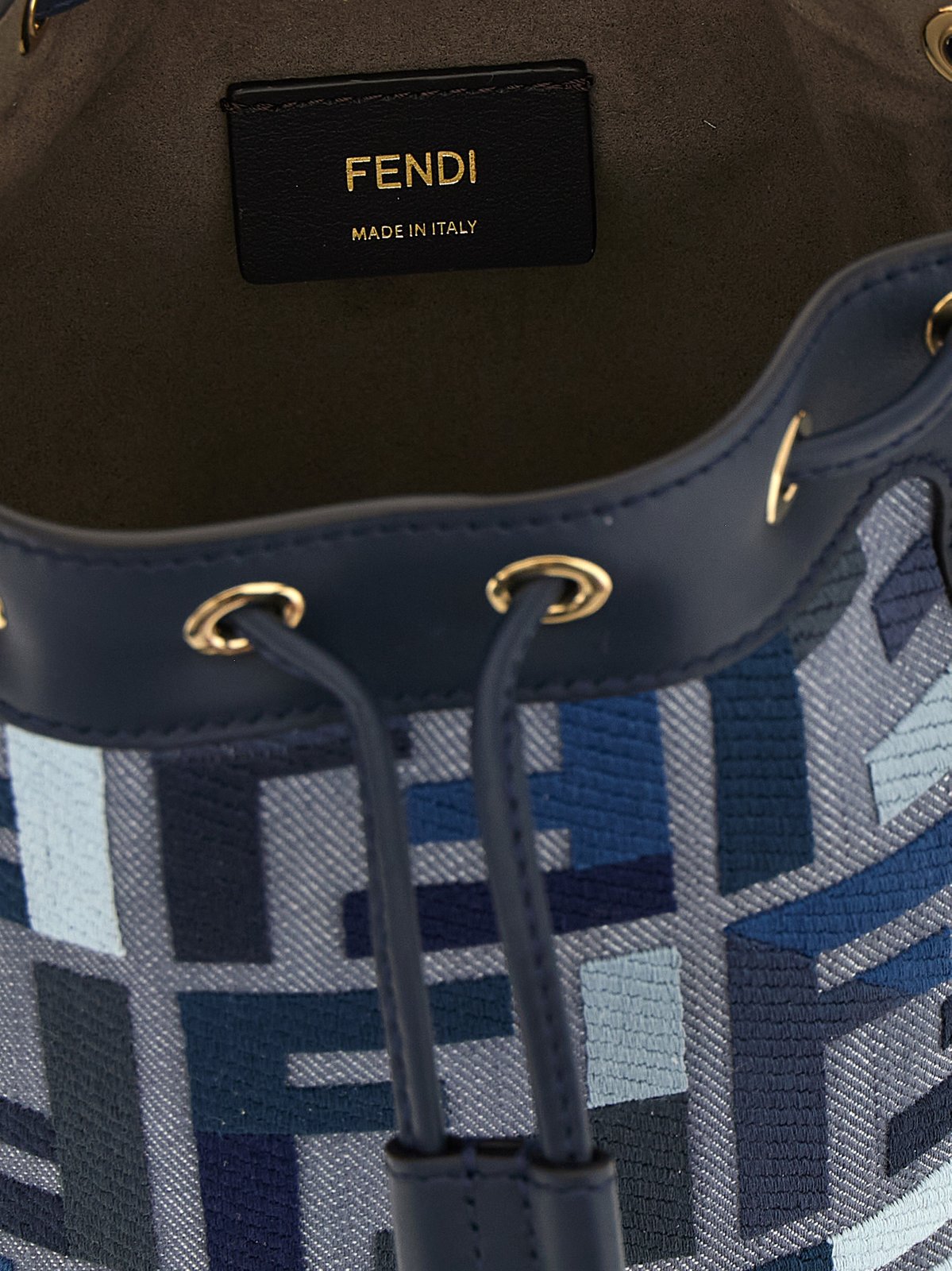 Fendi Mon Tresor FF Embroidered Bucket Bag