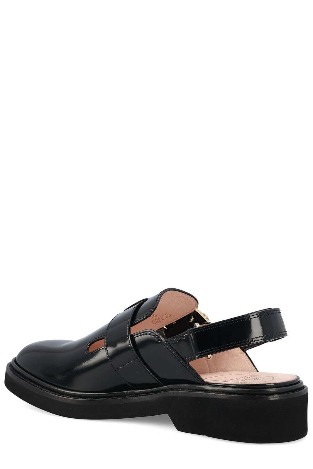 Roger Vivier Buckle Embellished Round Toe Sandals