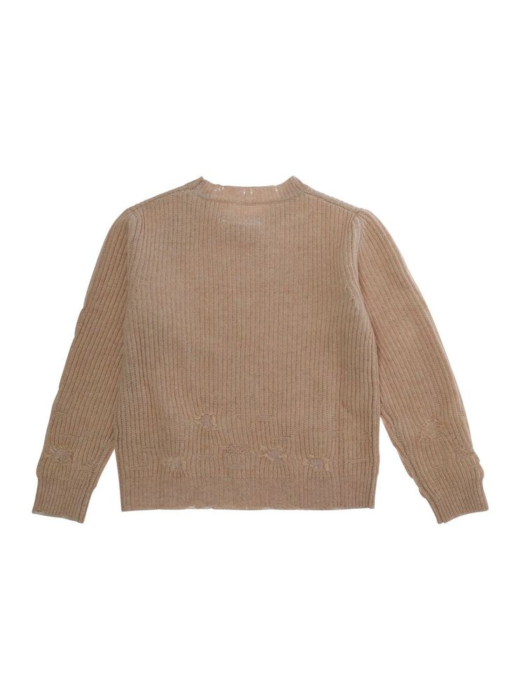 MM6 Maison Margiela Kids 로고 패치 니트 스웨터