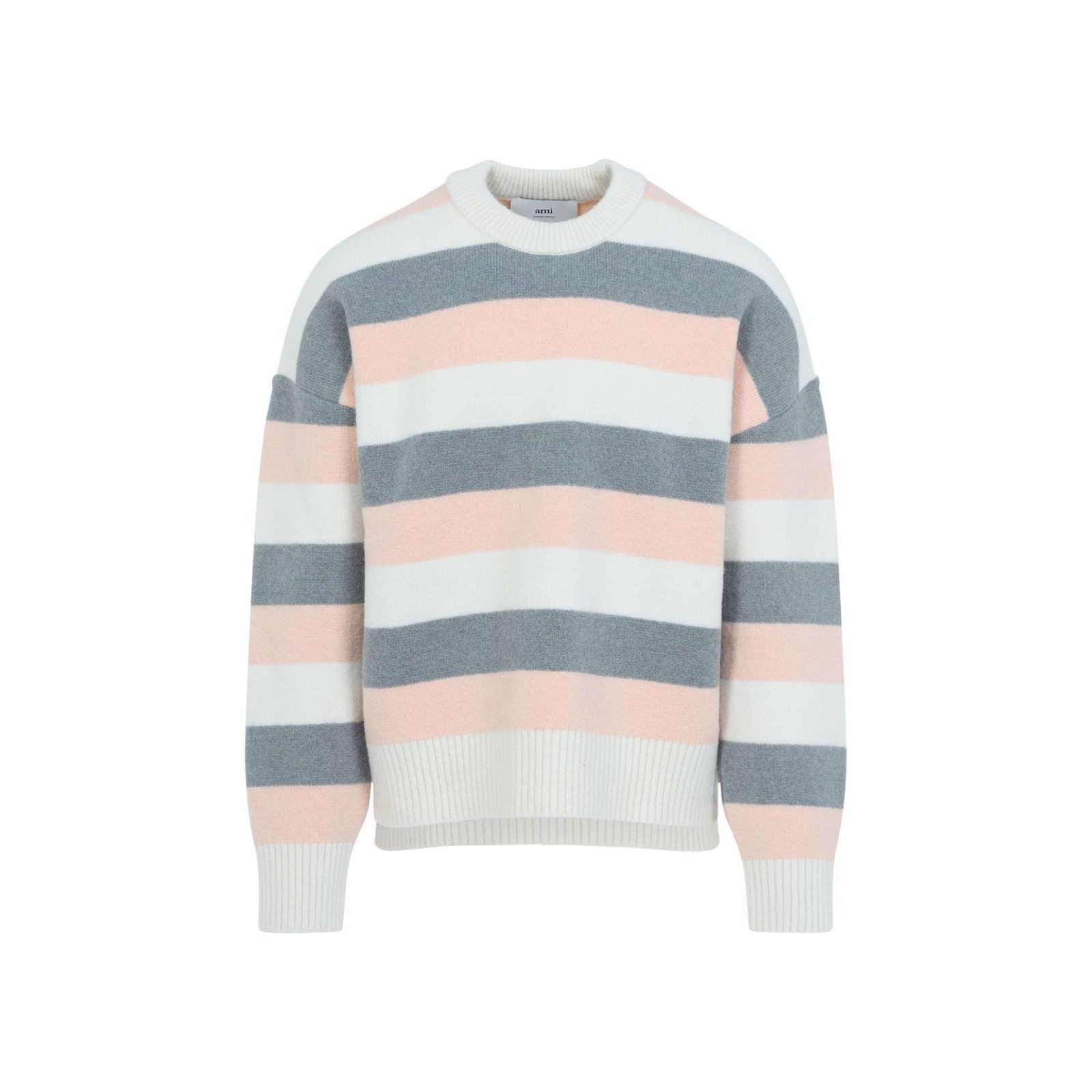 【新品】AMI PARIS ストライプ クルーネックセーター XL AMI Paris ストライプ クルーネック セーター – Cettire