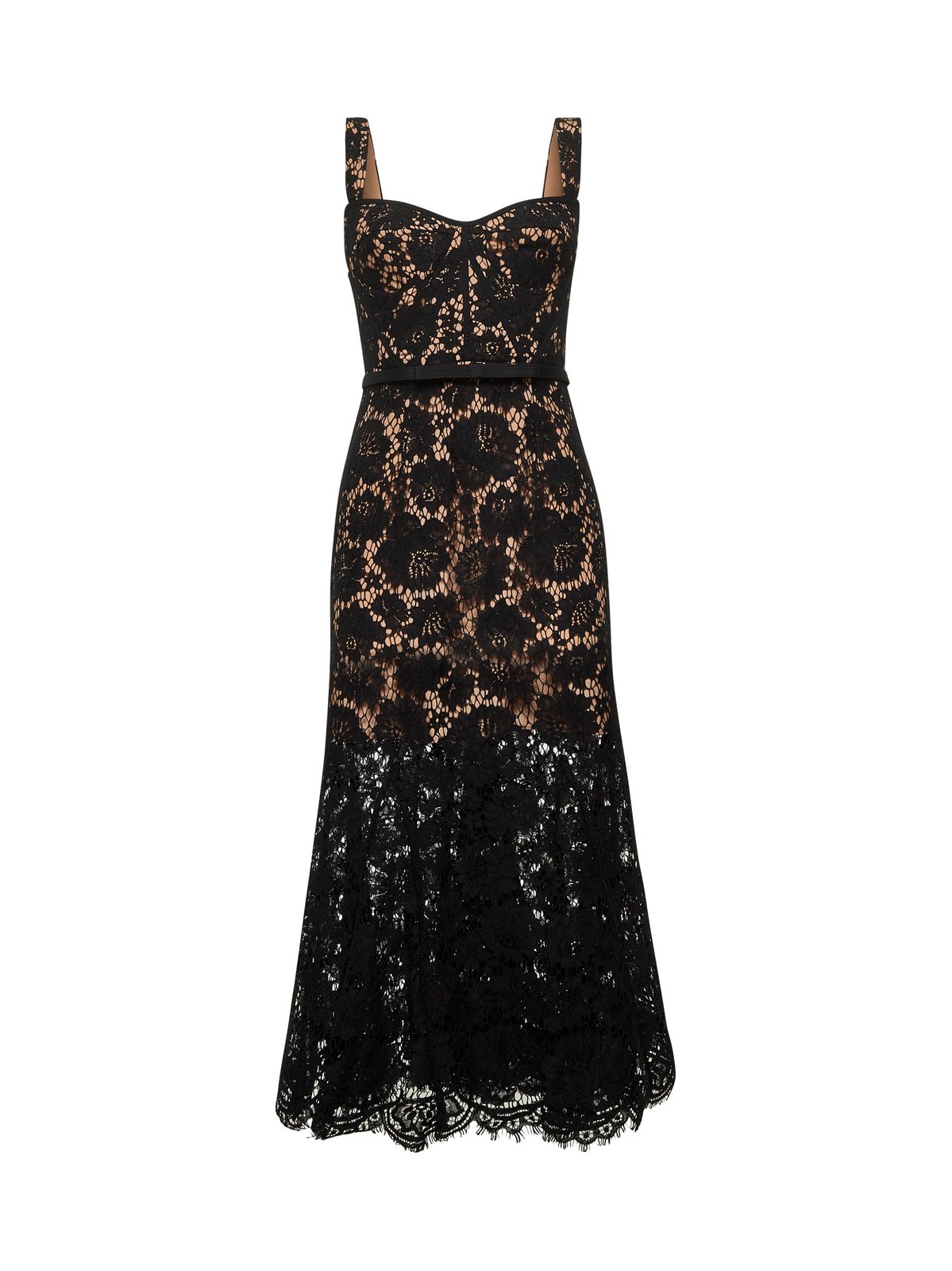Self-Portrait Fine Lace Midi Dress