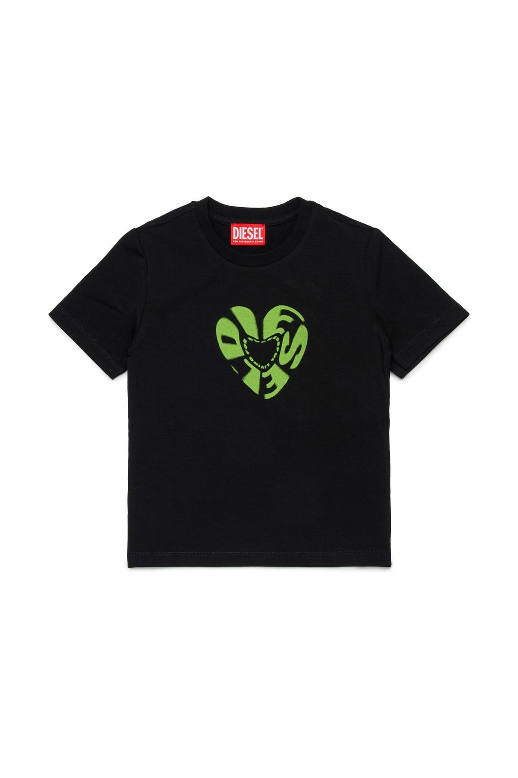 Diesel Kids Heart Graphic Printed Short-Sleeved T-Shirt