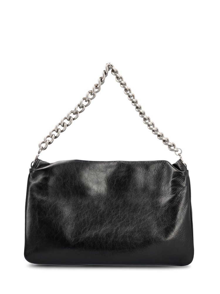 国内配送【BALENCIAGA】BB ソフト ラージ レザー バッグ Balenciaga Black BB Soft Large Flap Bag ○ Labellov ○ Buy
