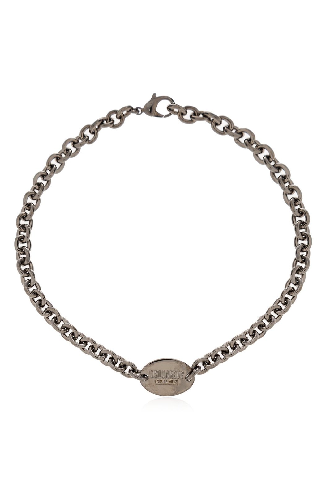 디스퀘어드2 로고 플라크 청키 체인 링크 목걸이 NEM019937200001 F195
