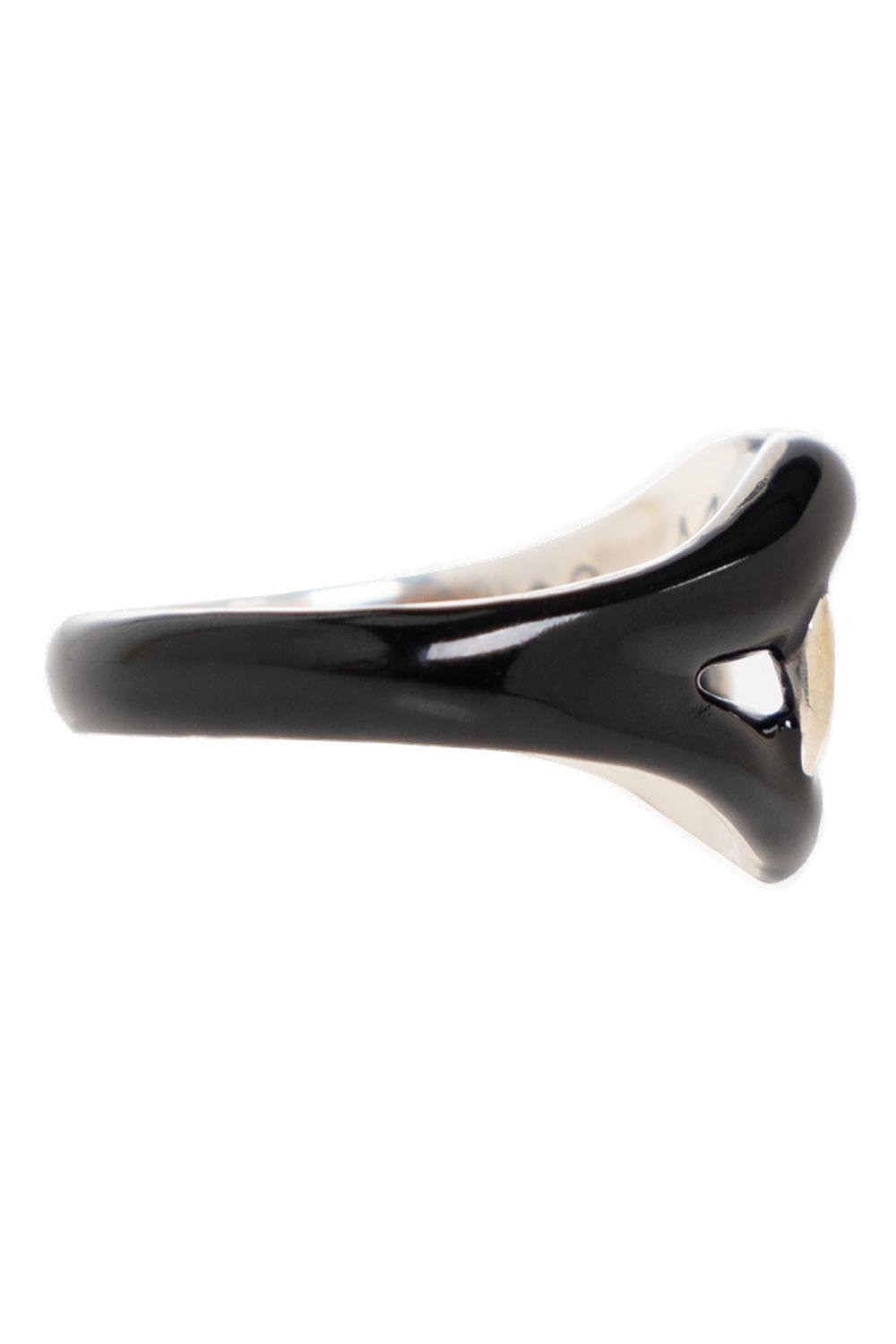 Yohji Yamamoto Vampire Fang Logo Detailed Ring