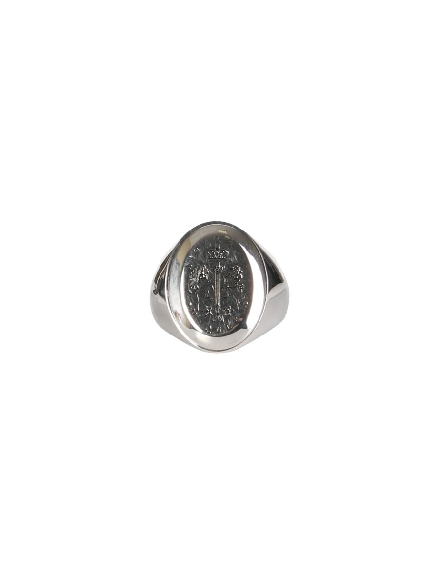 Alexander McQueen Engraved Detail Ring