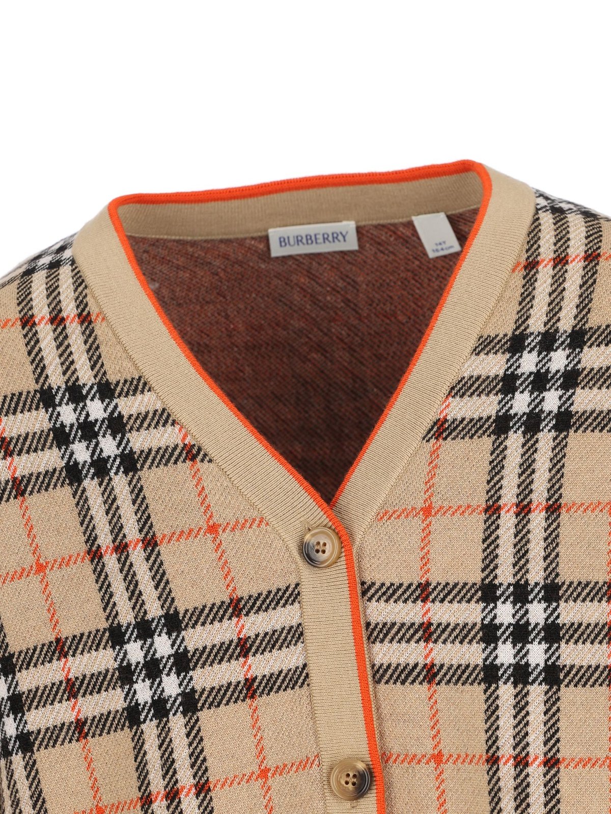 Burberry Kids V-Neck Checked Cardigan – Cettire