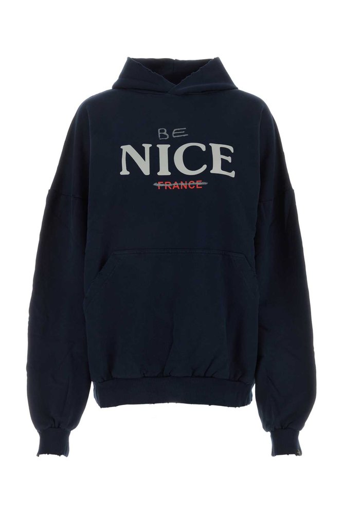 パーカー BALENCIAGA 23AW BE NICE Hoodie Balenciaga Be Nice Printed Hoodie – Cettire