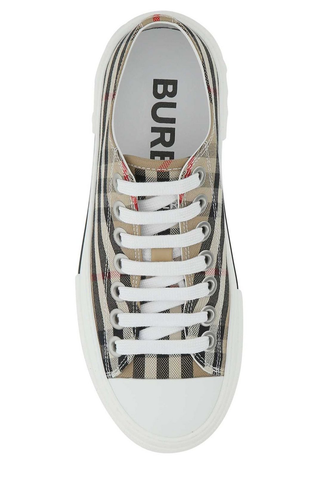 Burberry Checked Lace-Up Sneakers