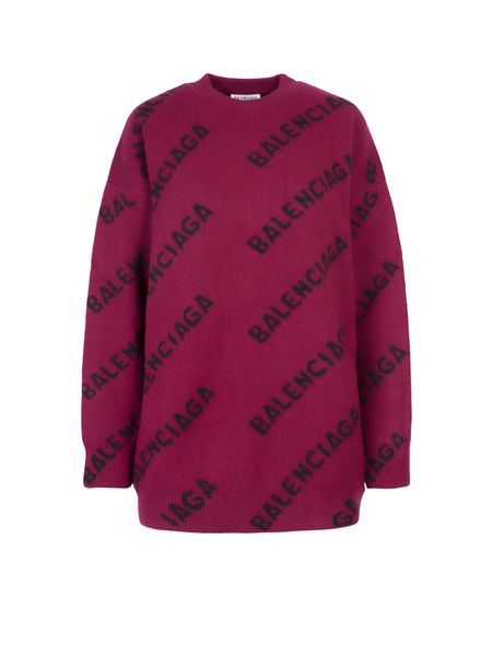 Balenciaga Allover Logo Knit Jumper 