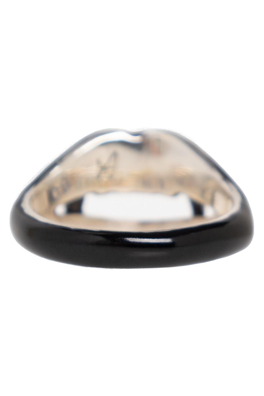 Yohji Yamamoto Vampire Fang Logo Detailed Ring