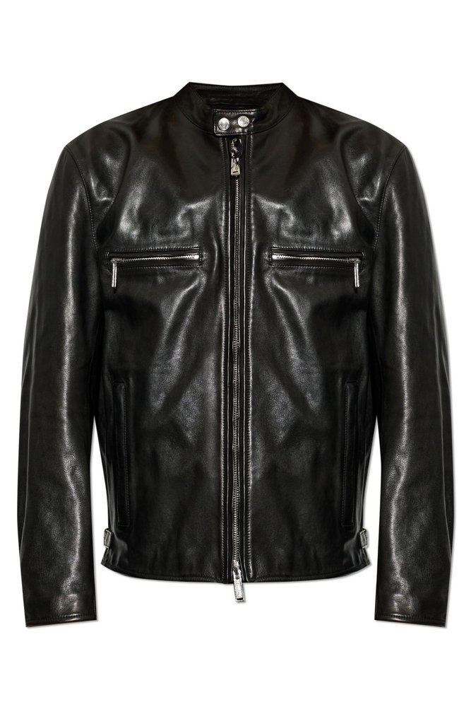 ジップアップ レザー ジャケット | DSQUARED2 | FETCHING