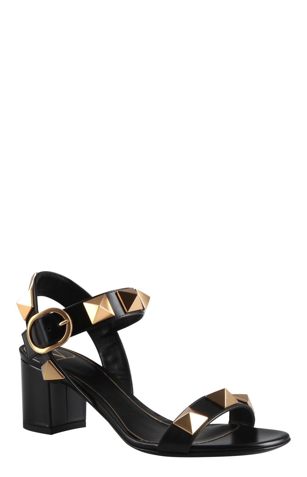 Valentino Garavani Rockstud Open Toe Block-Heel Sandals