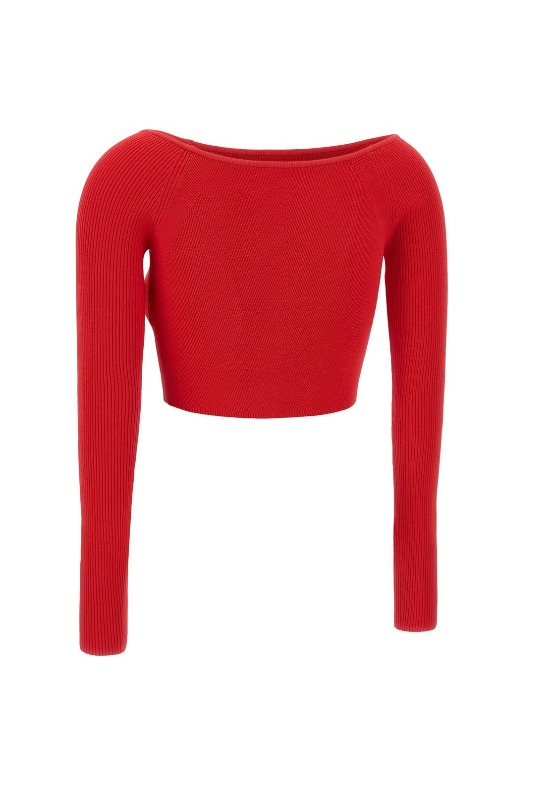 Diesel M-Vera-Ls Ribbed Knit Off-The-Shoulder Top