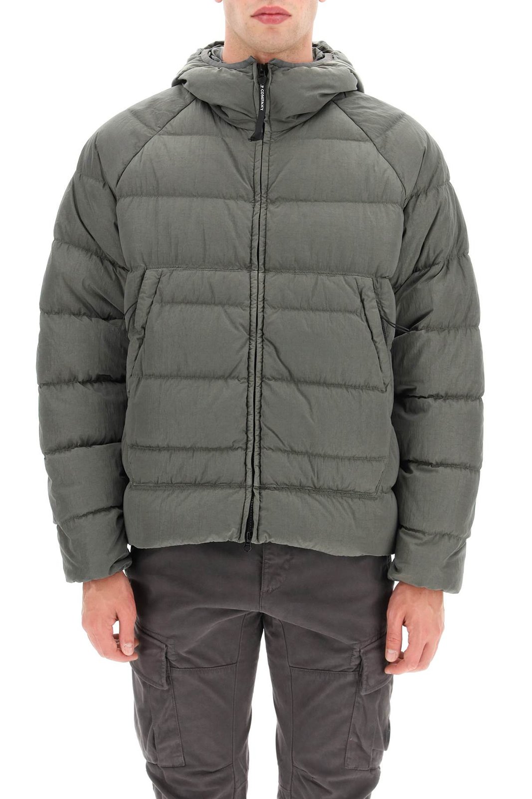 ジャケット・アウター C.P Company Gray Washed Hooded Coat ジャケット・アウター C.P Company Gray Washed Hooded Coat