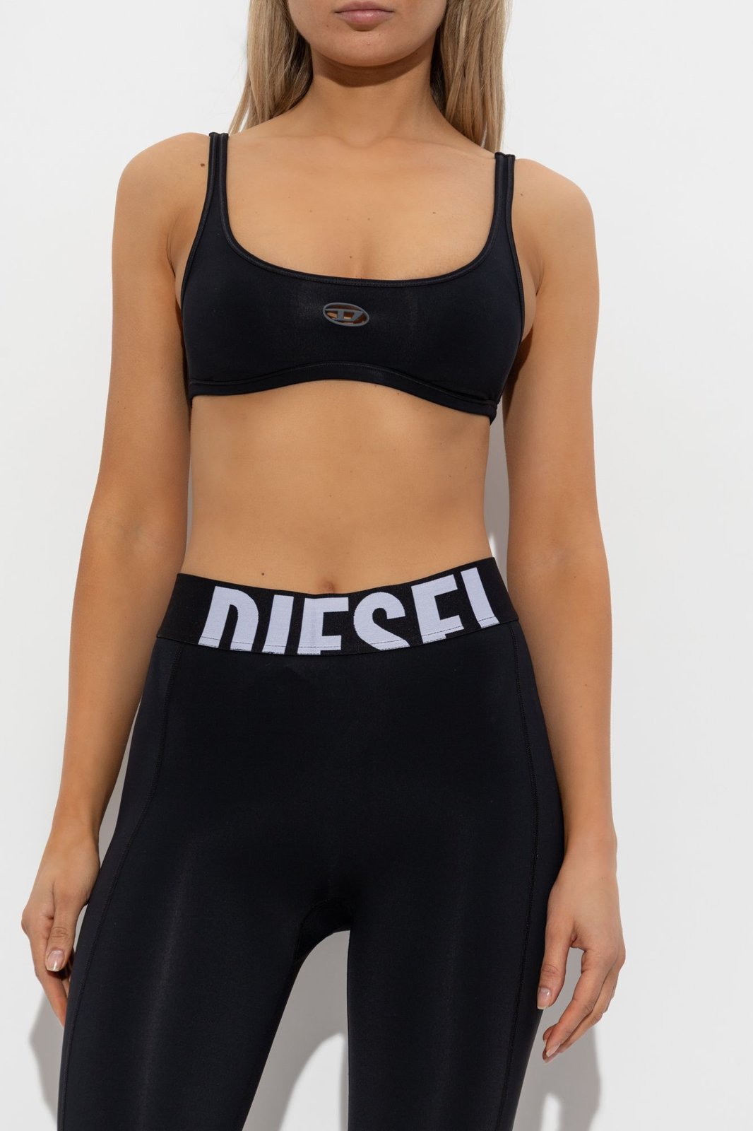 Diesel Cut-Out Logo Sport Bra