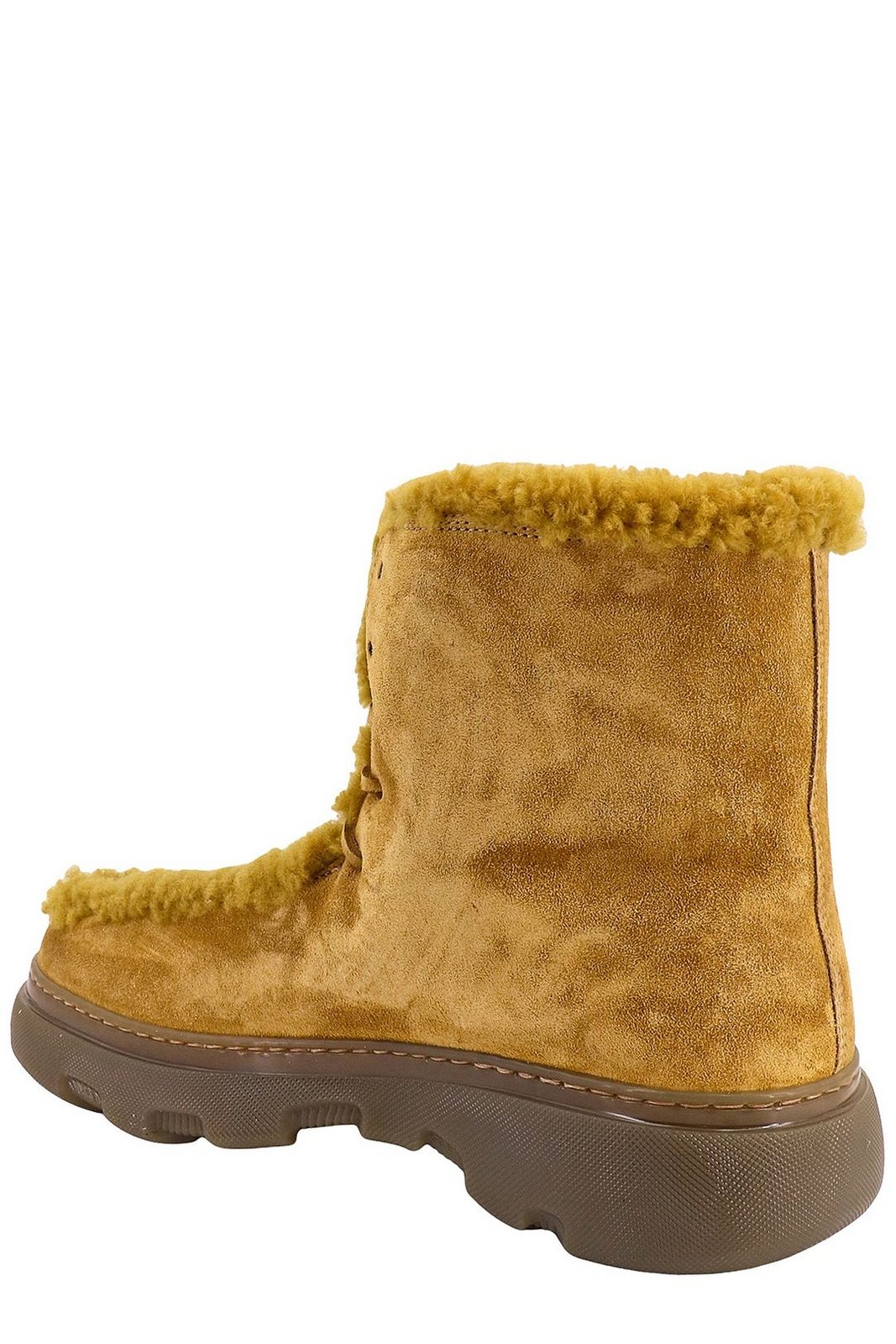 Burberry Creeper Shearling-Trim Ankle Boots – Cettire display picture 3