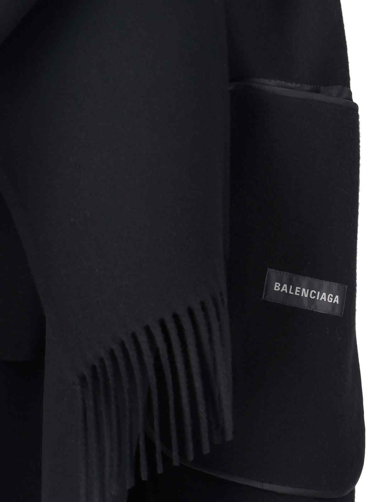 Balenciaga Scarf Detailed Coat – Cettire