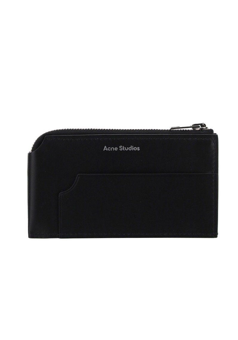 小物 s Acne Studios Logo Print Zip-Up Cardholder – Cettire